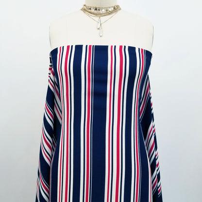 DP-247-586-NAVY-RED - PRINTED CREPE CHIFFON 97% POLY 3% SPANDEX