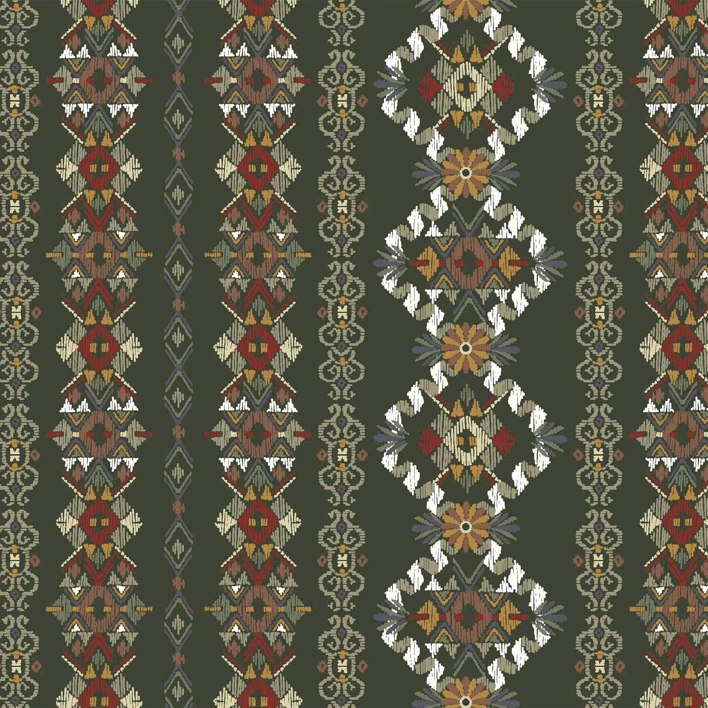 DP-33-596-ARMY-GREEN-RUST-PRINTED FRENCH TERRY LOOP 65% RAYON 35% POLY SLUB FLEECE