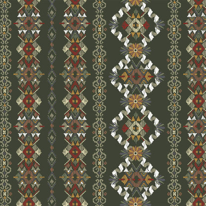 DP-33-596-ARMY-GREEN-RUST-PRINTED FRENCH TERRY LOOP 65% RAYON 35% POLY SLUB FLEECE