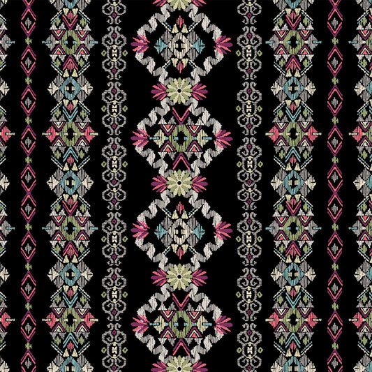 DP-33-596-BLACK-GUAVA-PRINTED FRENCH TERRY LOOP 65% RAYON 35% POLY SLUB FLEECE