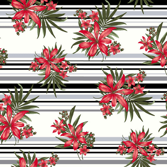 DP-334-481-BLACK-RED - PRINTED LIVERPOOL 94% POLY 6% SPANDEX