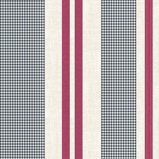 DP-799-734-BLACK-CRANBERRY - PRINT WOOL PEACH 100% POLYESTER