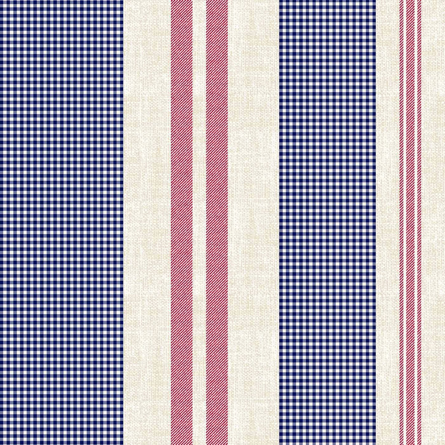 DP-799-734-NAVY-RED - PRINT WOOL PEACH 100% POLYESTER