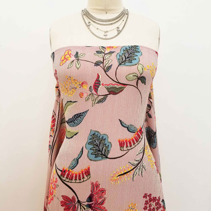 DP-802-586-MARSALA-RED - PRINTED CREPE CHIFFON 97% POLY 3% SPANDEX
