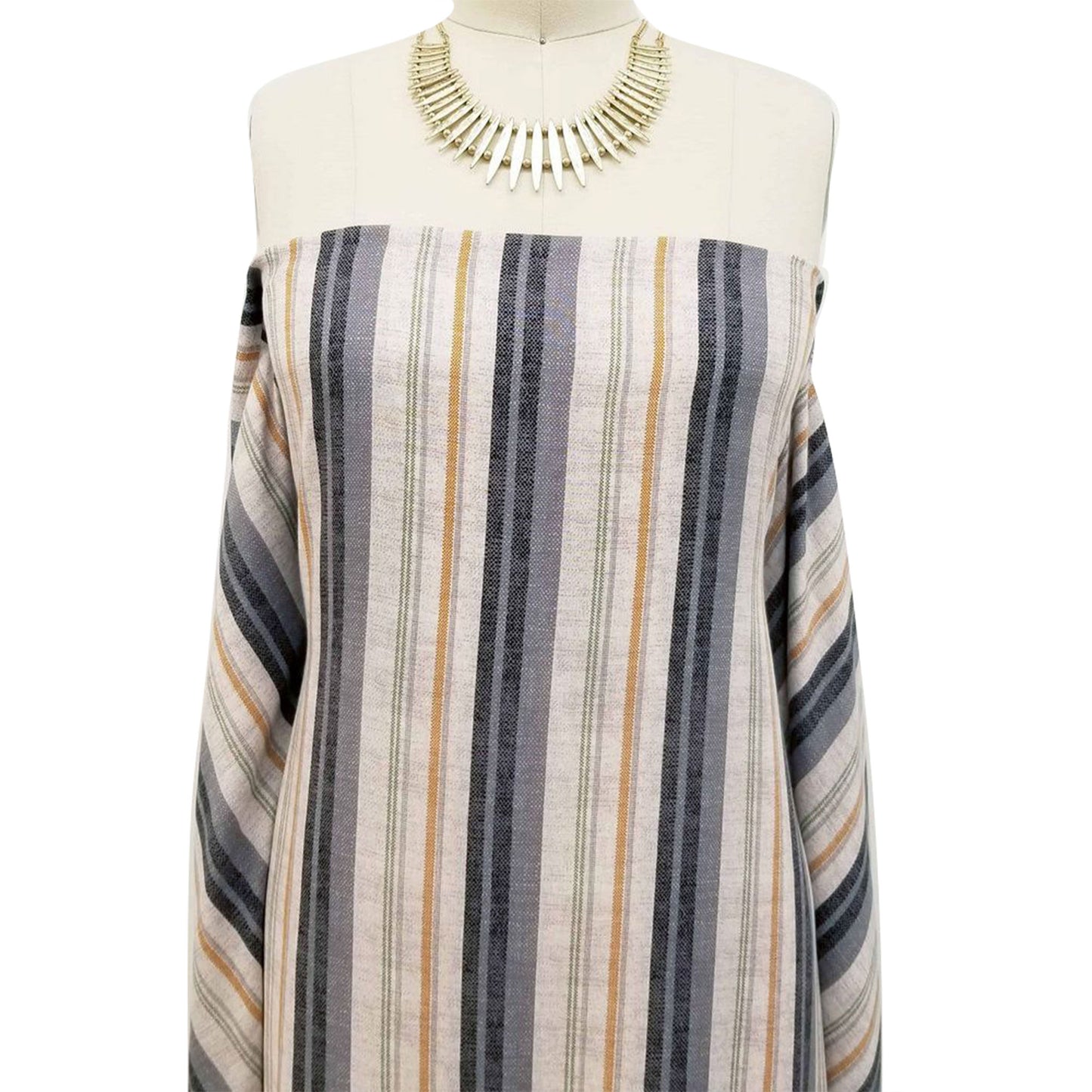 DP-824-698-ECRU-MOSS- PRINTED RAYON CHALLIS 100% RAYON CHALLIS