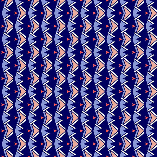 DP-826-586-NAVY-APRICOT - PRINTED CREPE CHIFFON 97% POLY 3% SPANDEX