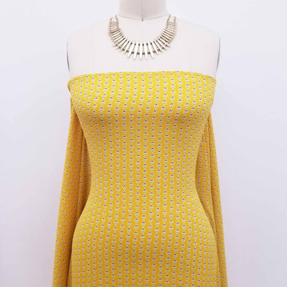 DP-828-586-SUNNY-GOLD-GREEN - PRINTED CREPE CHIFFON 97% POLY 3% SPANDEX