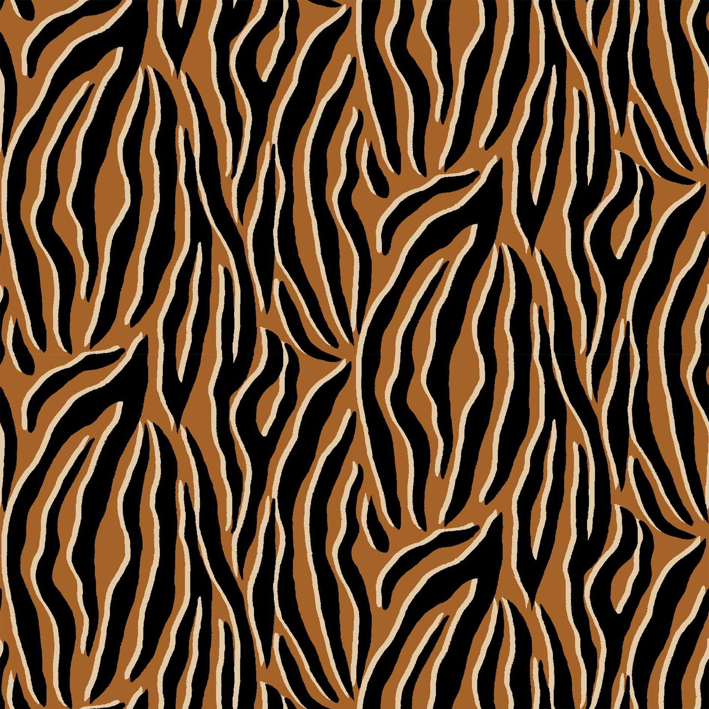 DP-844-586-BURNT-ORANGE-BLACK - PRINTED CREPE CHIFFON 97% POLY 3% SPANDEX