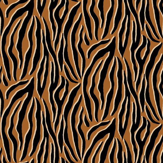 DP-844-586-BURNT-ORANGE-BLACK - PRINTED CREPE CHIFFON 97% POLY 3% SPANDEX