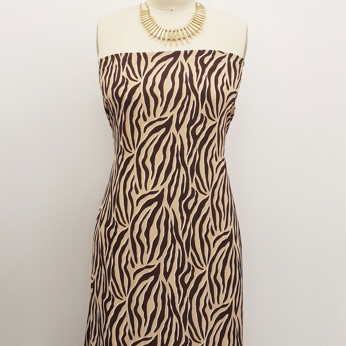 DP-844-586-TAN-BROWN - PRINTED CREPE CHIFFON 97% POLY 3% SPANDEX
