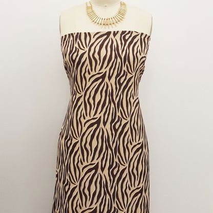 DP-844-586-TAN-BROWN - PRINTED CREPE CHIFFON 97% POLY 3% SPANDEX
