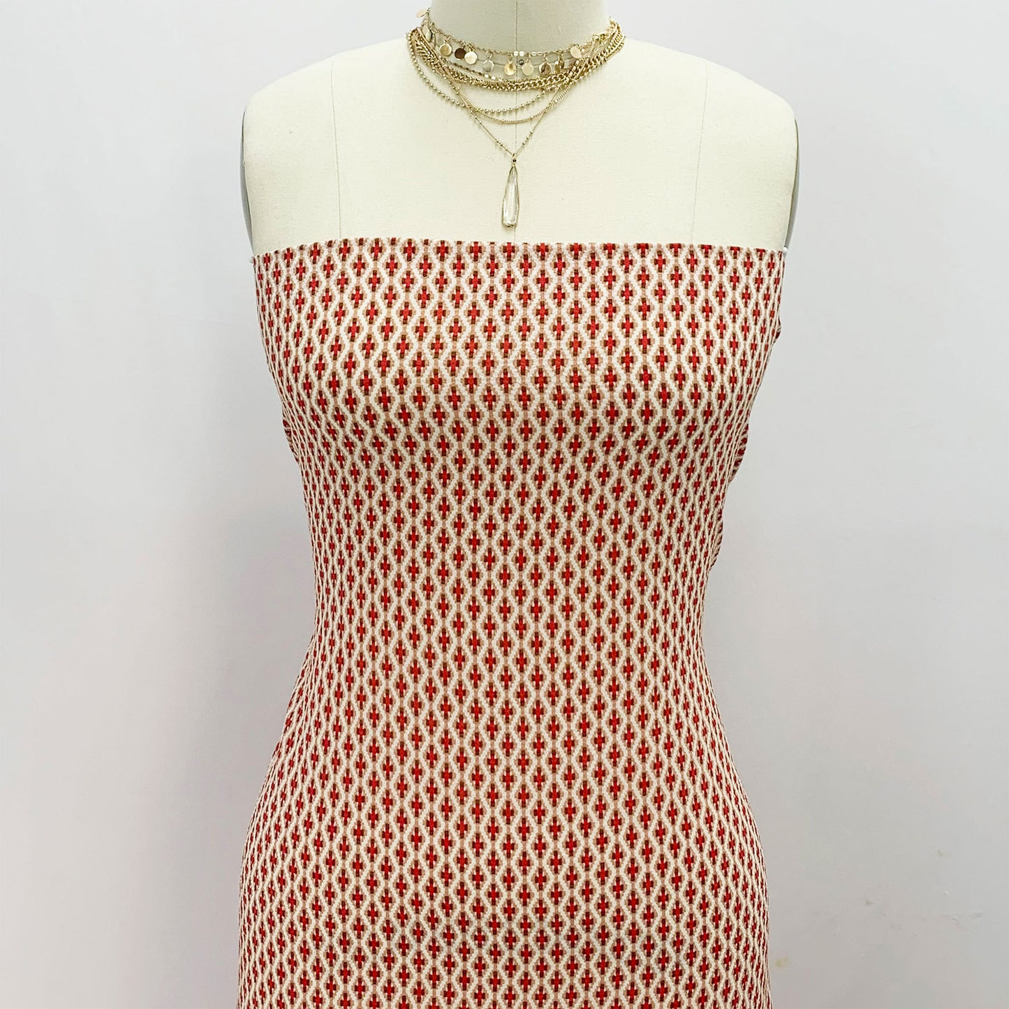 DP-854-586-ROSE-GOLD-RED - PRINTED CREPE CHIFFON 97% POLY 3% SPANDEX