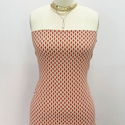 DP-854-586-ROSE-GOLD-RED - PRINTED CREPE CHIFFON 97% POLY 3% SPANDEX