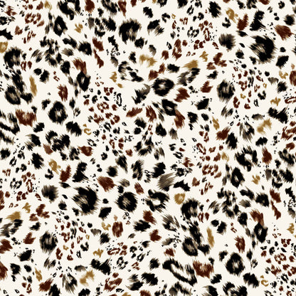 DP-863-586-ECRU-BROWN - PRINTED CREPE CHIFFON 97% POLY 3% SPANDEX