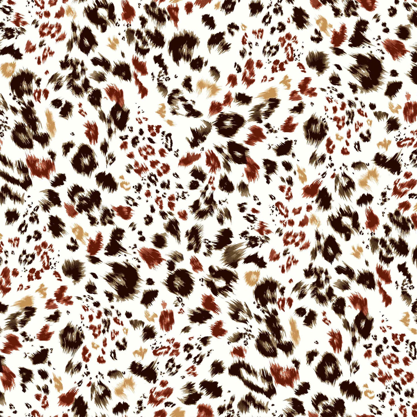 DP-863-586-OFFWHITE-BURNT-ORANGE - PRINTED CREPE CHIFFON 97% POLY 3% SPANDEX