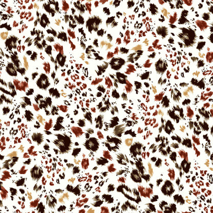 DP-863-586-OFFWHITE-BURNT-ORANGE - PRINTED CREPE CHIFFON 97% POLY 3% SPANDEX
