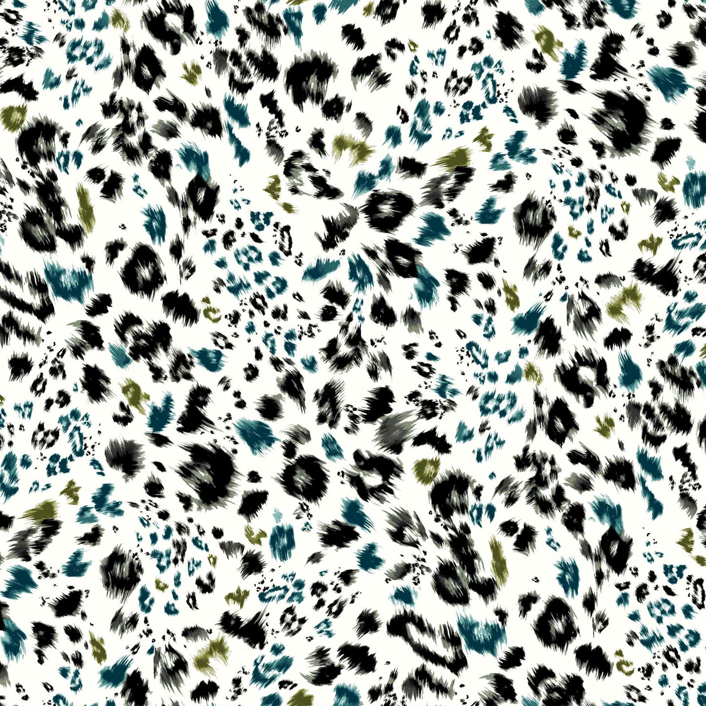 DP-863-586-OFFWHITE-TURQUOISE - PRINTED CREPE CHIFFON 97% POLY 3% SPANDEX