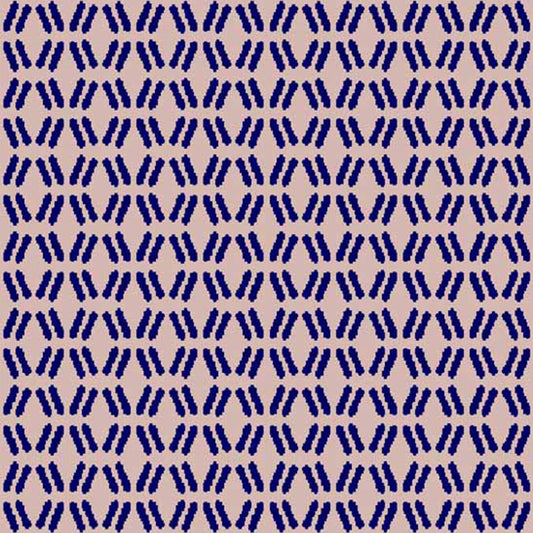 DP-880-504-DUSTY-PINK-NAVY - PRINTED WOOL DOBBY 100% POLYESTER