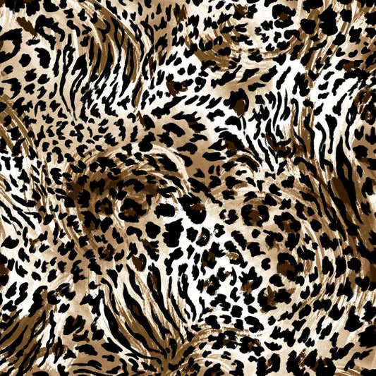 DP-960-586-BROWN-BLACK - PRINTED CREPE CHIFFON 97% POLY 3% SPANDEX