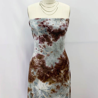 DPT-2407-668-SILVER-GRAY-BROWN - HAND TIE DYE DTY 92% POLY 8% SPANDEX DTY DOUBLE SIDED BRUSH