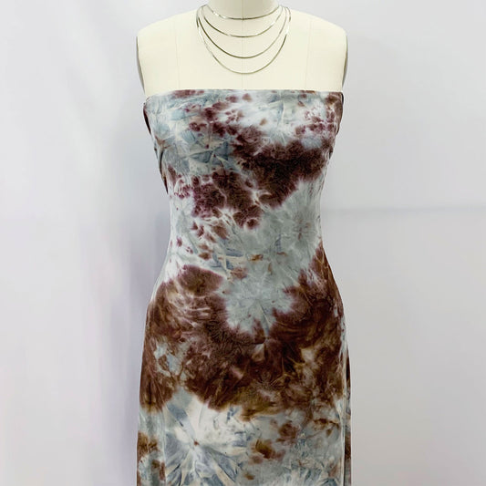 DPT-2407-668-SILVER-GRAY-BROWN - HAND TIE DYE DTY 92% POLY 8% SPANDEX DTY DOUBLE SIDED BRUSH
