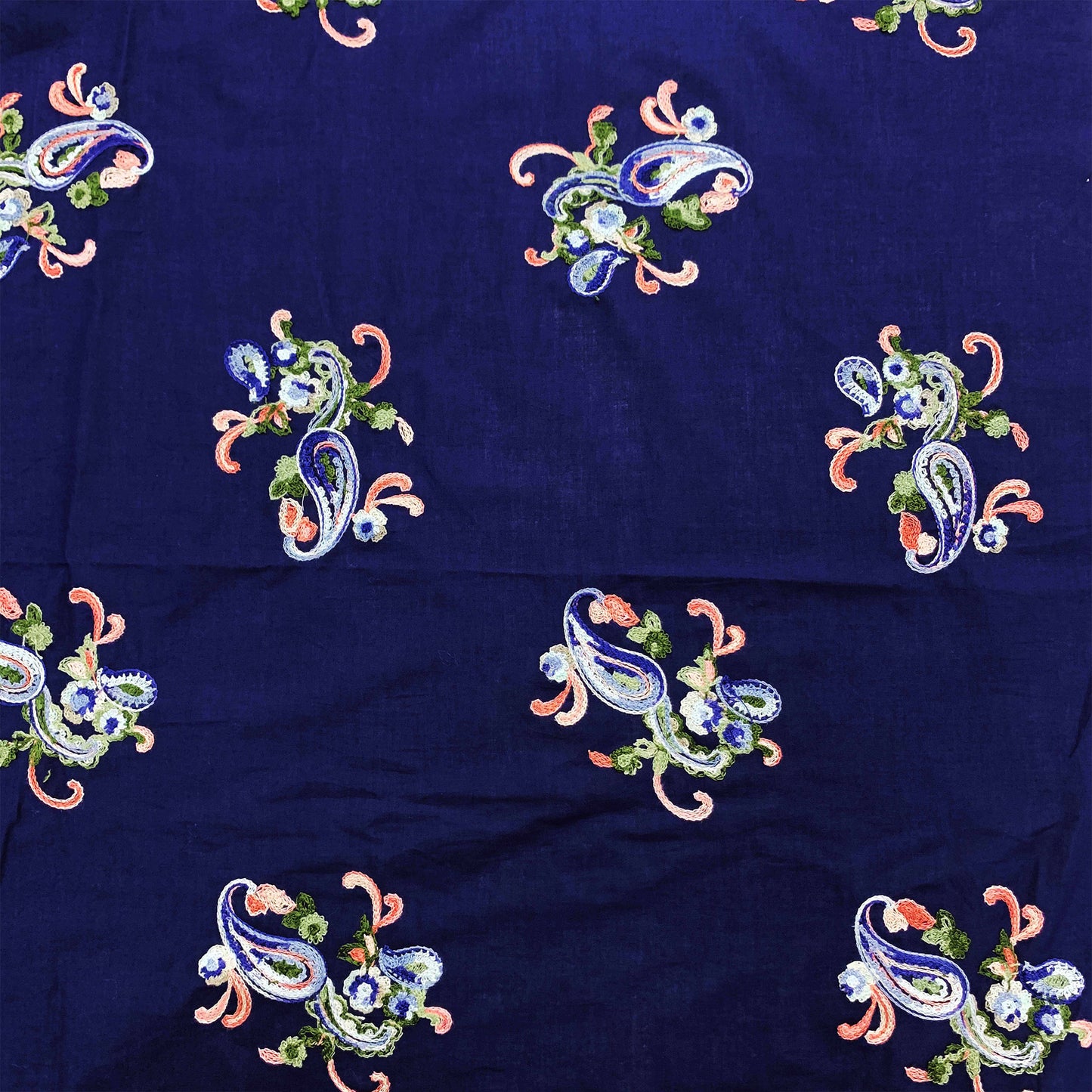 EB-365-CVOILE-M-NAVY-DENIM - VOILE; EMB YARN 100% RAYON