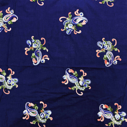 EB-365-CVOILE-M-NAVY-DENIM - VOILE; EMB YARN 100% RAYON