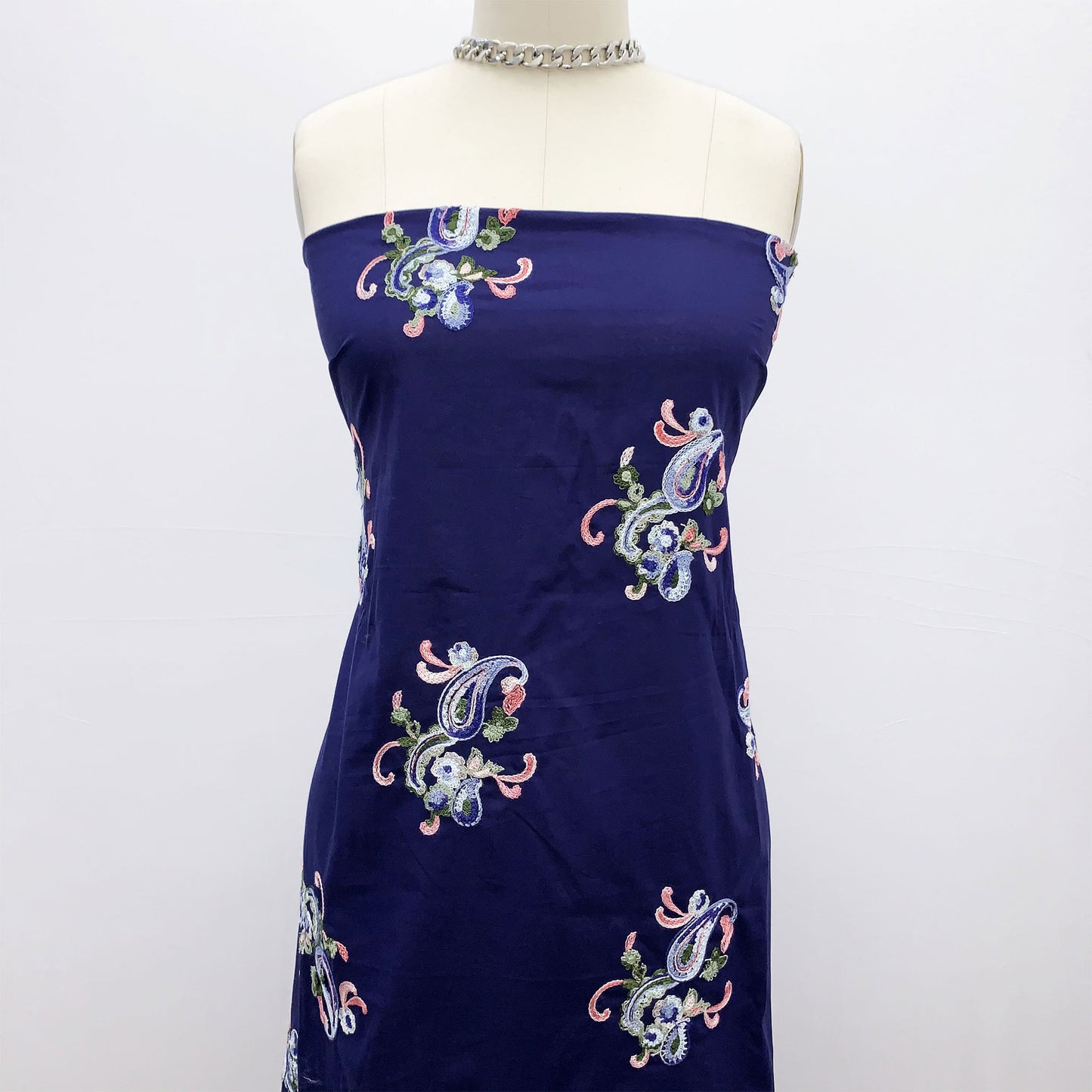 EB-365-CVOILE-M-NAVY-DENIM - VOILE; EMB YARN 100% RAYON