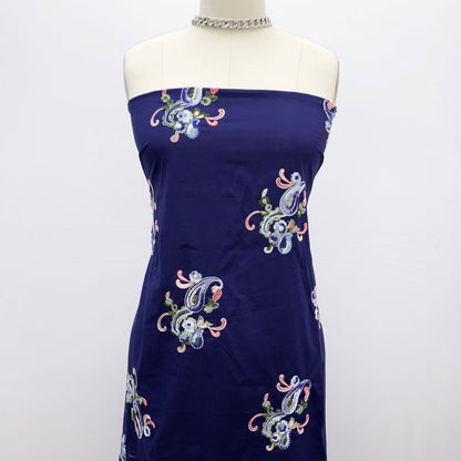 EB-365-CVOILE-M-NAVY-DENIM - VOILE; EMB YARN 100% RAYON