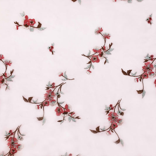 EB-416-MESH-MAUVE-PINK - EMB MESH 100% NYLON, YARN 100% POLY