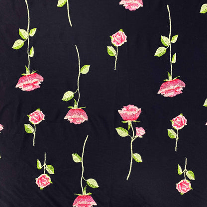 EB-423-MESH-BLACK-PINK - GROUND: 100% NYLON: 100% POLY