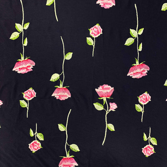 EB-423-MESH-BLACK-PINK - GROUND: 100% NYLON: 100% POLY