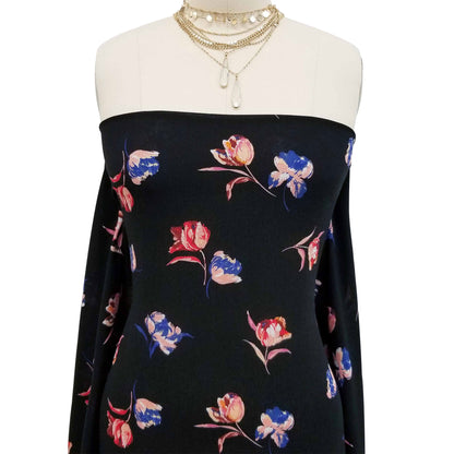 P-10006-636-BLACK-CORAL-PRINTED-CREPON-100%-RAYON-CREPON