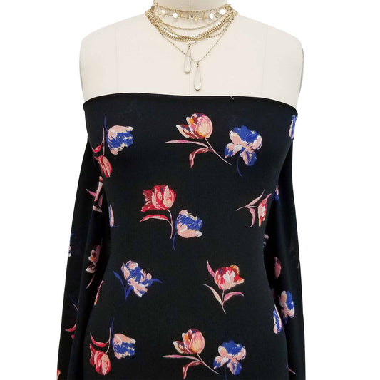 P-10006-636-BLACK-CORAL-PRINTED-CREPON-100%-RAYON-CREPON