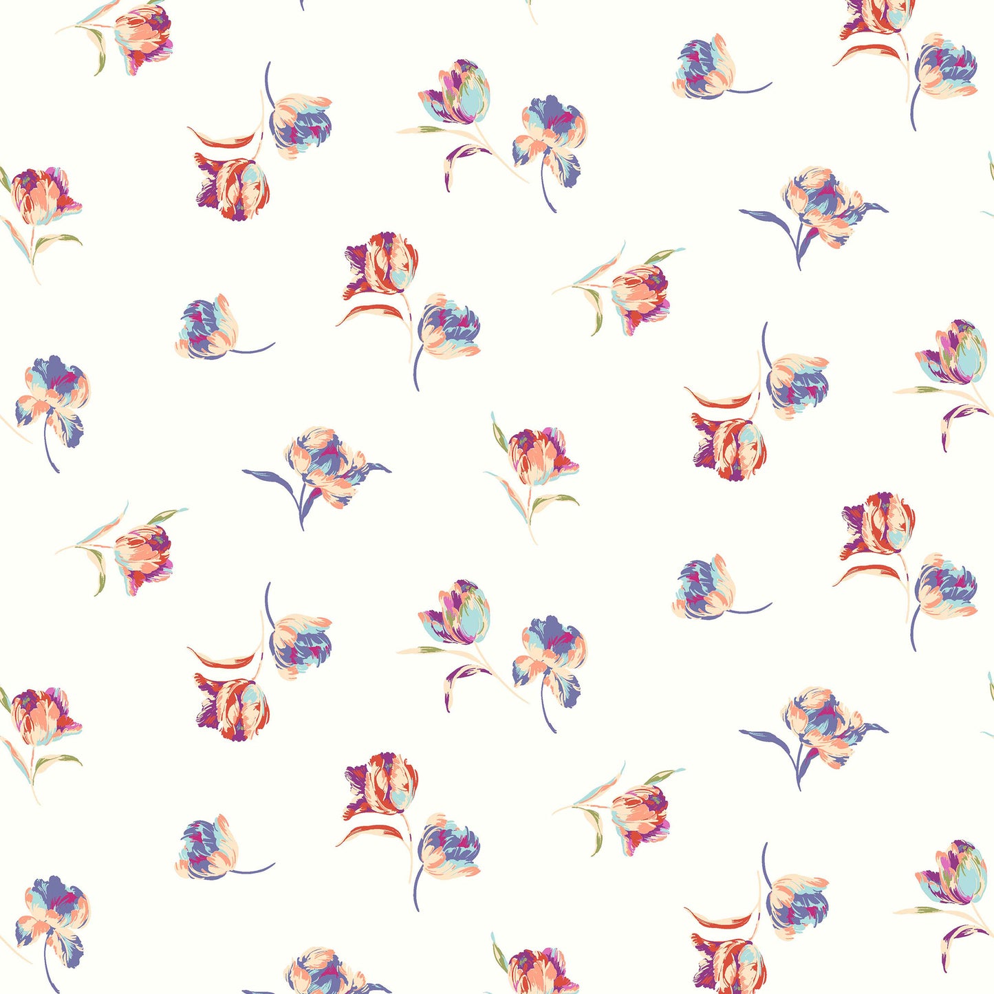 P-10006-636-OFFWHITE-CORAL-PRINTED-CREPON-100%-RAYON-CREPON