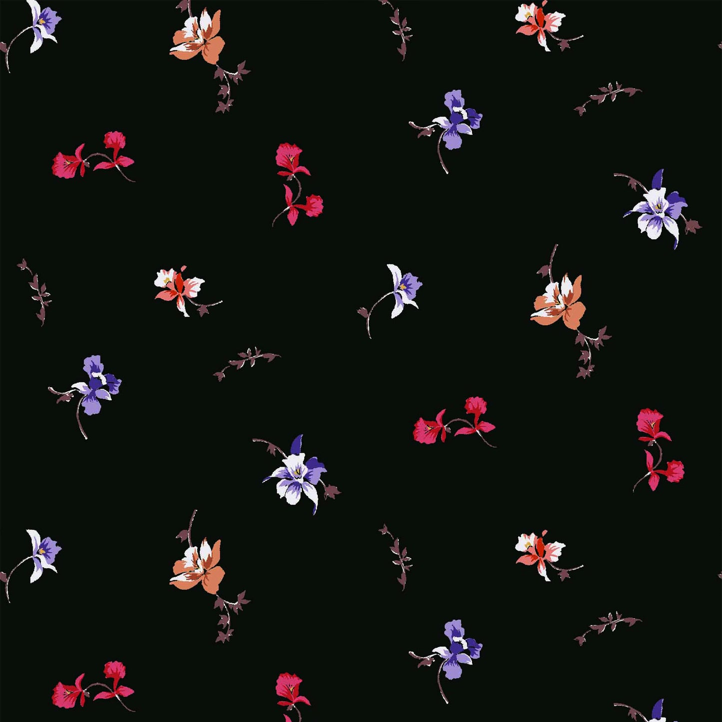 P-10008-502-BLACK-RED - PRINTED 100% POLY CHELSEA CHIFFON