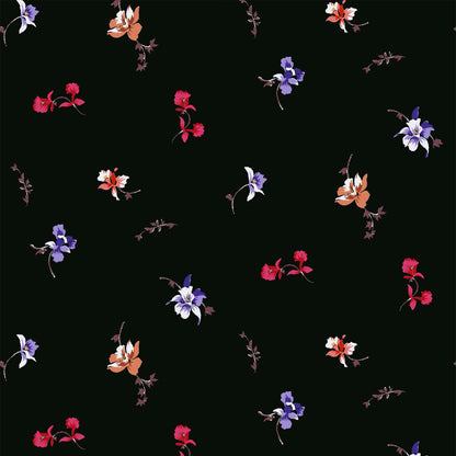 P-10008-502-BLACK-RED - PRINTED 100% POLY CHELSEA CHIFFON