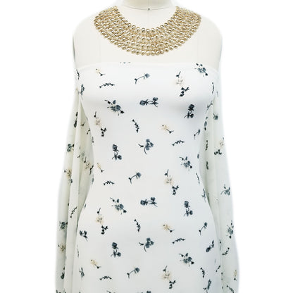 P-10008-502-OFFWHTE-NEUTRAL - PRINTED 100% POLY CHELSEA CHIFFON