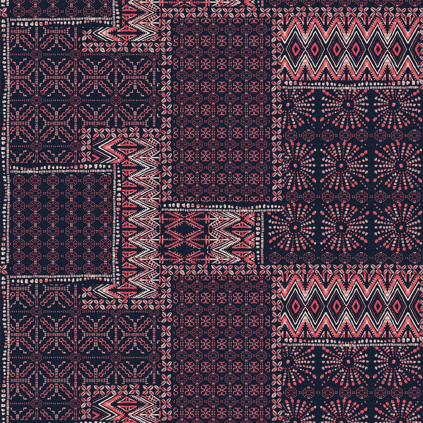 P-10013-HVY-RSJ-NAVY-CORAL - PRINT RSJ 95% RAYON 5% SPANDEX JERSEY