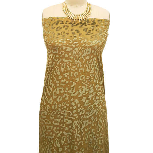 P-10085-VELVET-OLIVE - PRINTED BURNT-OUT VELVET 68% POLY 24% NYLON 8% SPANDEX