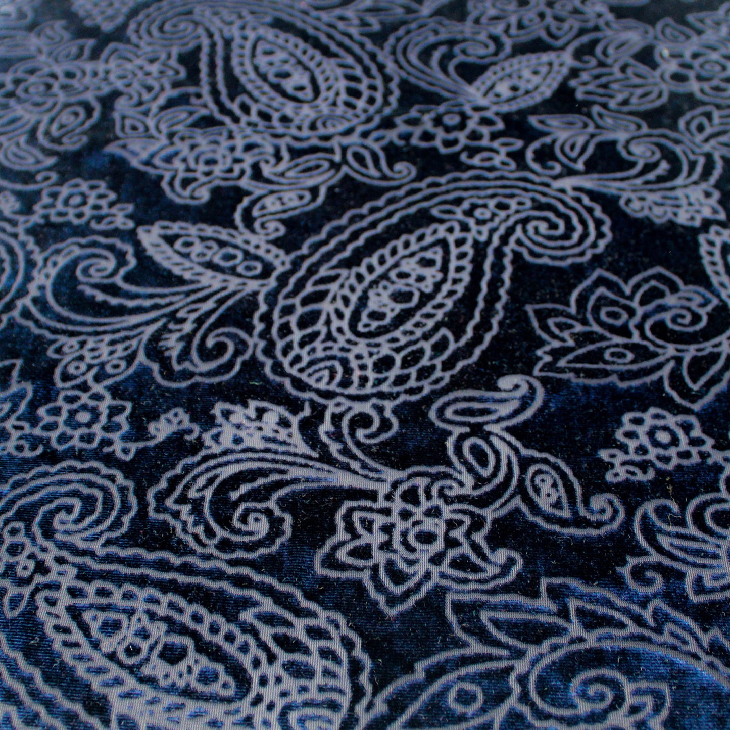 P-10089-VELVET-NAVY - PRINTED BURNT-OUT VELVET 68% POLY 24% NYLN 8% SPANDEX