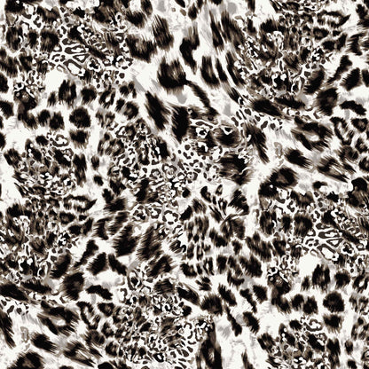 P-1011-504-OFFWHITE-COFFEE - PRINTED WOOL DOBBY 100% POLYESTER