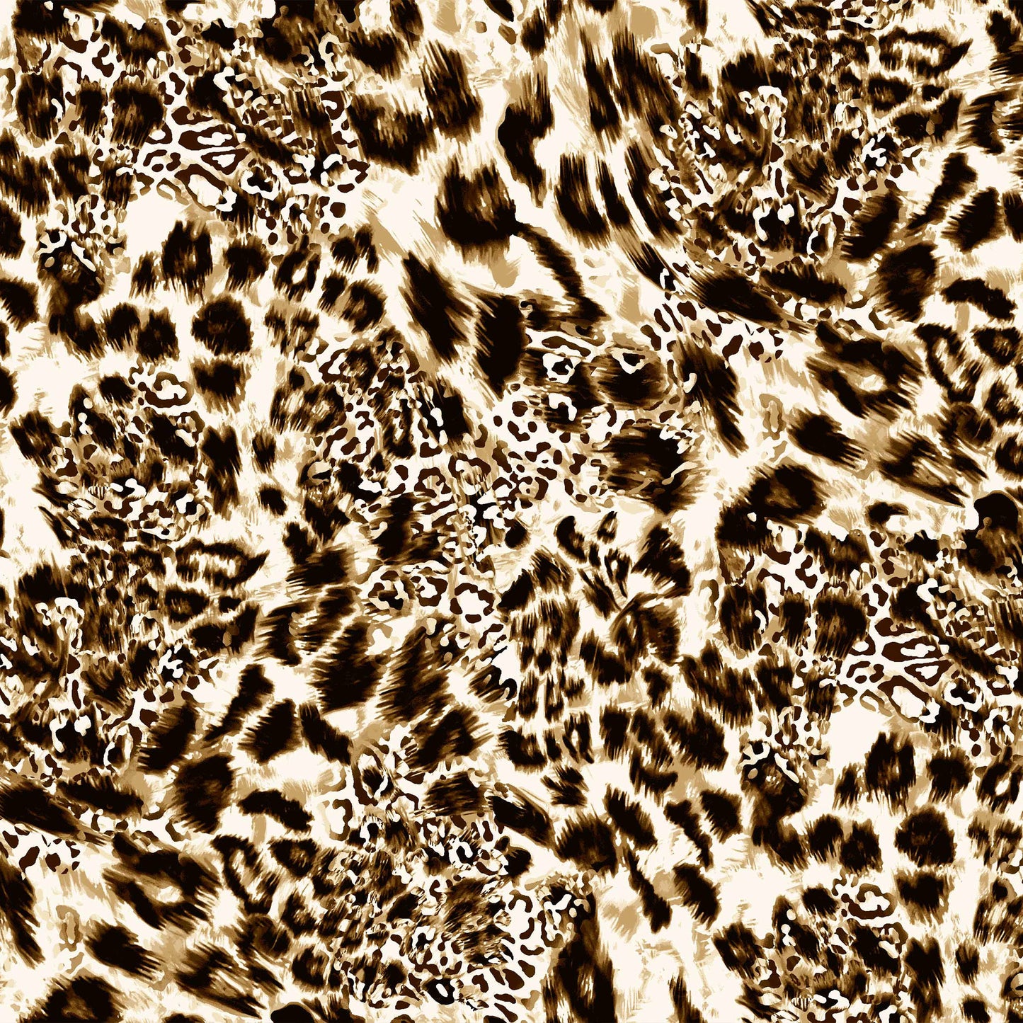 P-1011-504-OFFWHITE-GOLDEN-BROWN - PRINTED WOOL DOBBY 100% POLYESTER