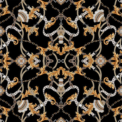 P-1019-504-BLACK-TOAST - PRINTED WOOL DOBBY 100% POLYESTER