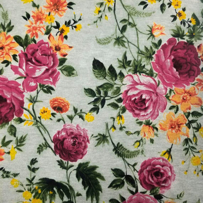 P-1030-756-HC-HEATHERGREY-LIPSTICK - PRINTED HACCI BRUSHED 97% POLY 3% SPANDEX