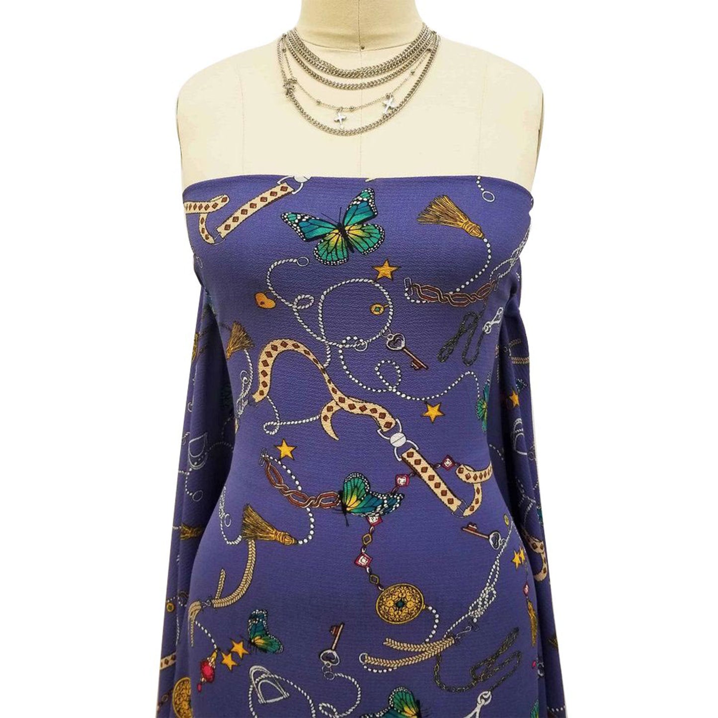 P-1035-586-BLUE-ICE-TURQUOISE - PRINTED CREPE CHIFFON 97% POLY 3% SPANDEX