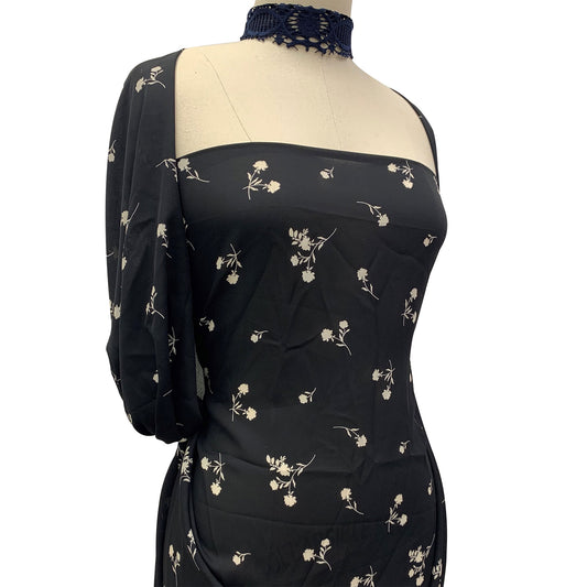 P-1045-504-BLACK-TAN - PRINTED WOOL DOBBY 100% POLYESTER