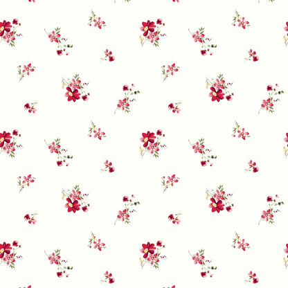 P-1048-504-OFFWHITE-RED - PRINTED WOOL DOBBY 100% POLYESTER