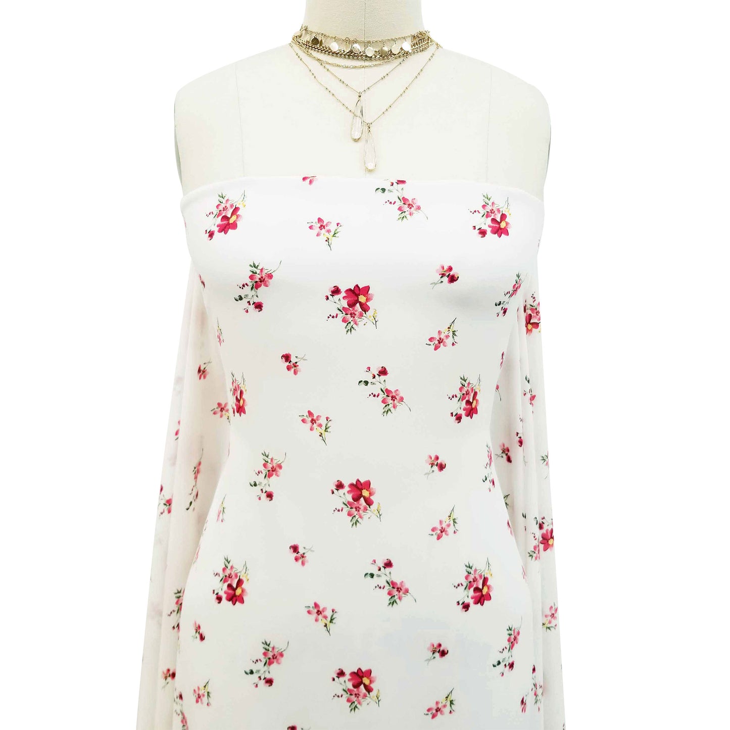 P-1048-504-OFFWHITE-RED - PRINTED WOOL DOBBY 100% POLYESTER