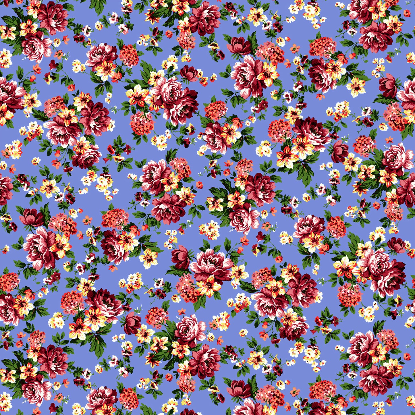 P-1051-702-BLUE-HOT-PINK - PRINTED SCUBA CREPE 97% POLY 3% SPANDEX